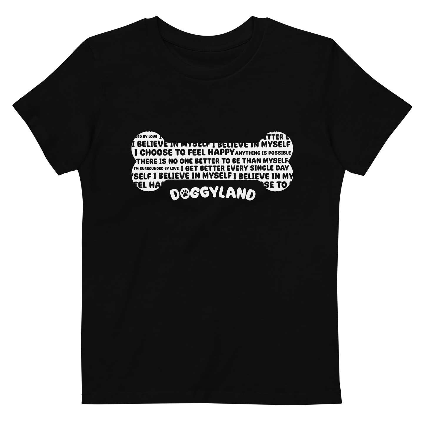 Kids Doggyland Affirmations Bone Shirt