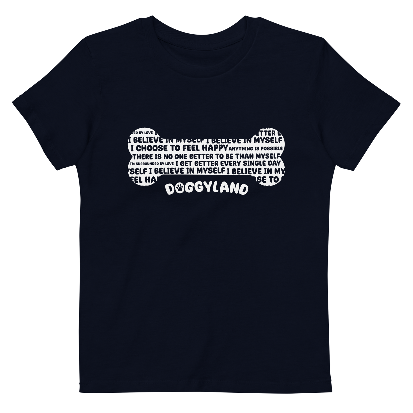Kids Doggyland Affirmations Bone Shirt