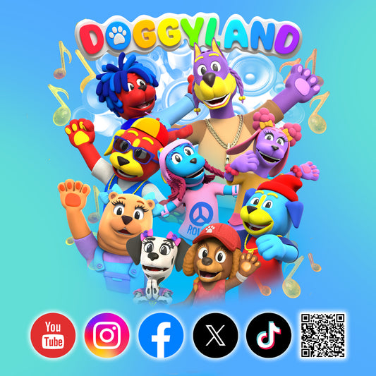 Doggyland Blue Stickers (12 Pack)